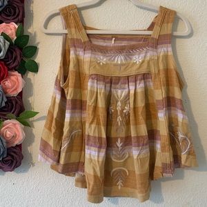 Flowy Embroidered Free People Tank